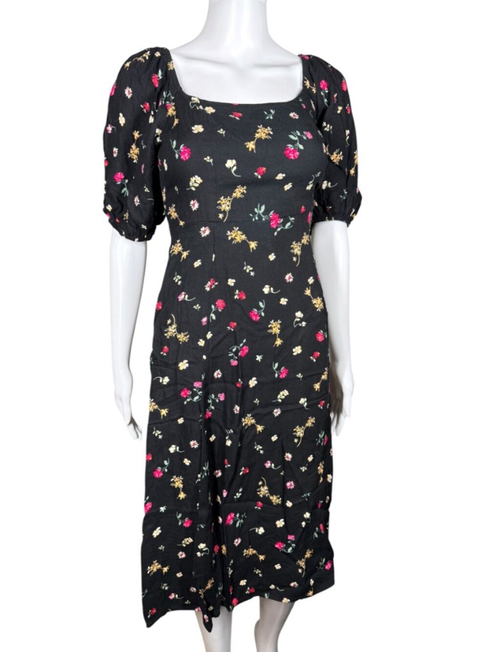 Old Navy Floral Black Babydoll Dress XS P